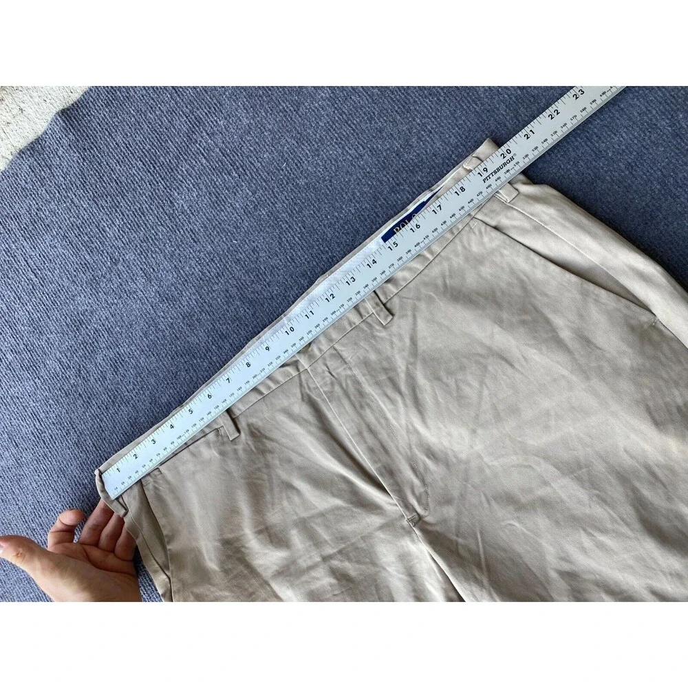 Polo Ralph Lauren mens chinos pants stretch straight fit khaki 40x30 tan t 38x30